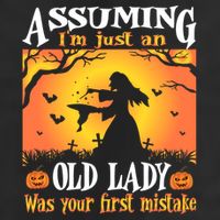 Assuming Im Just An Old Lady Was Your First Mistake Witch Cute Gift Adult Drive Performance Visor