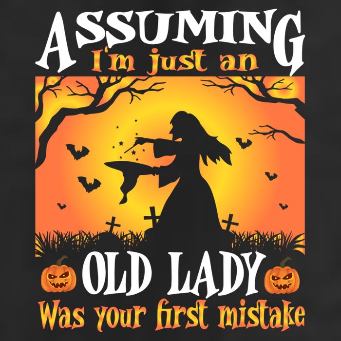 Assuming Im Just An Old Lady Was Your First Mistake Witch Cute Gift Adult Drive Performance Visor