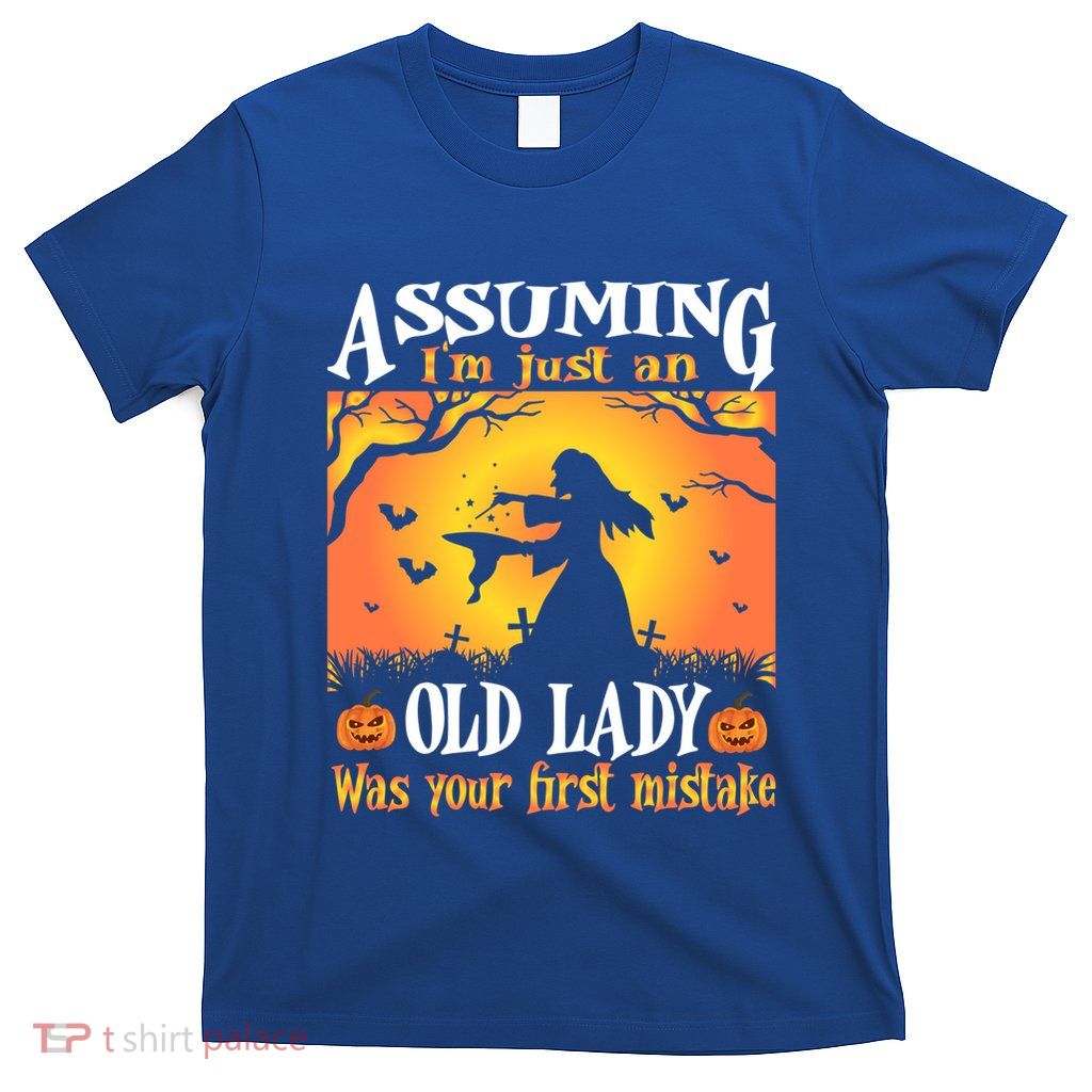 Assuming Im Just An Old Lady Was Your First Mistake Witch Cute Gift T-Shirt