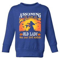 Assuming Im Just An Old Lady Was Your First Mistake Witch Cute Gift Toddler Sweatshirt