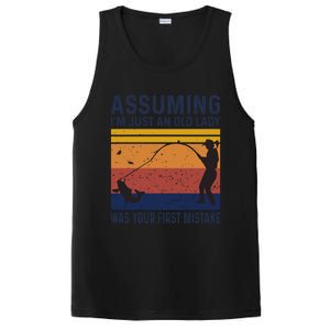 Assuming Im Just An Old Lady Was Your First Mistake Fishing Gift PosiCharge Competitor Tank