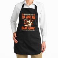 Assuming I Just An Old Lady Was Your First Mistake Halloween Apron