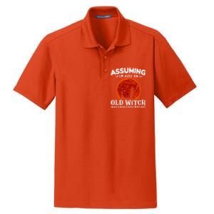 Assuming Im Just An Old Witch Was Your First Mistake Gift Dry Zone Grid Polo