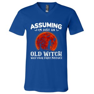 Assuming Im Just An Old Witch Was Your First Mistake Gift V-Neck T-Shirt