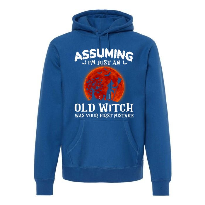 Assuming Im Just An Old Witch Was Your First Mistake Gift Premium Hoodie