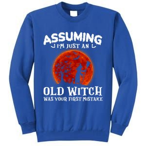 Assuming Im Just An Old Witch Was Your First Mistake Gift Tall Sweatshirt