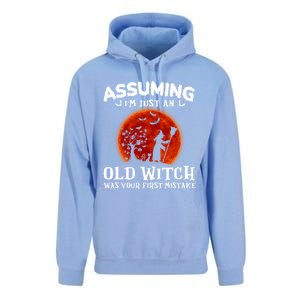 Assuming Im Just An Old Witch Was Your First Mistake Gift Unisex Surf Hoodie