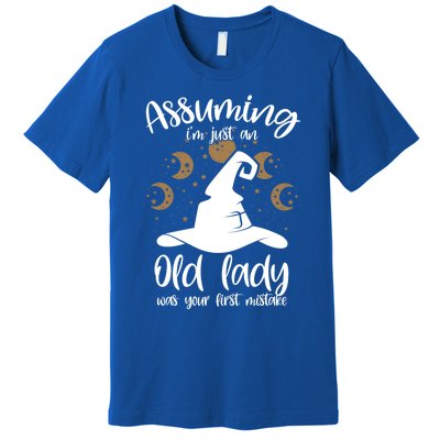 Assuming Im Just An Old Lady Was Your First Mistake Witch Gift Premium T-Shirt