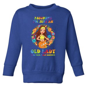 Assuming Im Just An Old Lady Hippie Hippies Retro Hippy Cute Gift Toddler Sweatshirt