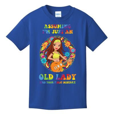 Assuming Im Just An Old Lady Hippie Hippies Retro Hippy Cute Gift Kids T-Shirt