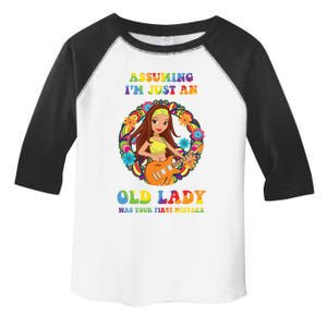 Assuming Im Just An Old Lady Hippie Hippies Retro Hippy Cute Gift Toddler Fine Jersey T-Shirt