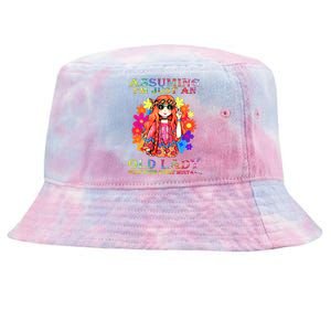 Assuming Im Just An Old Lady Hippie Gift Great Gift Tie-Dyed Bucket Hat