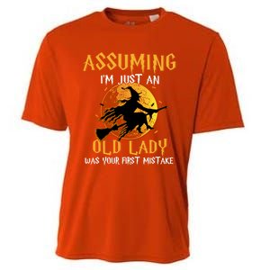 Assuming Im Just An Old Lady Was Your First Mistake Witch Gift Cooling Performance Crew T-Shirt