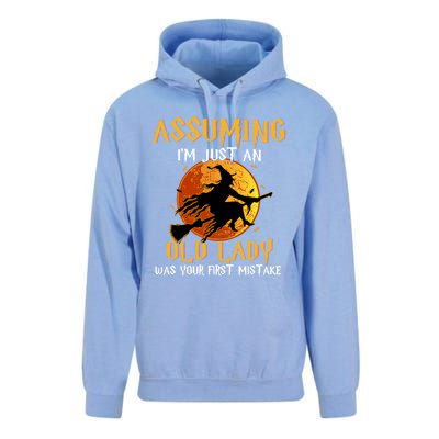 Assuming Im Just An Old Lady Was Your First Mistake Witch Gift Unisex Surf Hoodie