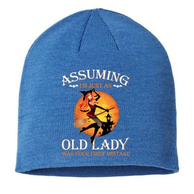 Assuming Im Just An Old Lady Was Your First Mistake Witch Meaningful Gift Sustainable Beanie