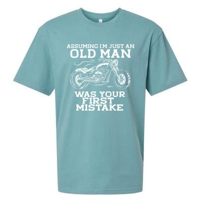 Assuming Im Just An Old Was A Mistake Motorcycle Meme Meaningful Gift Sueded Cloud Jersey T-Shirt