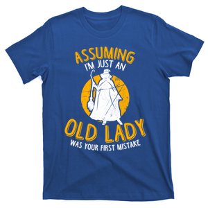 Assuming Im Just An Old Lady Your First Mistake Halloween Gift T-Shirt