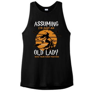 Assuming Im Just An Old Lady Was Your First Mistake Halloween Witch Ladies PosiCharge Tri-Blend Wicking Tank