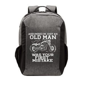 Assuming Im Just An Old Was A Mistake Motorcycle Meme Gift Vector Backpack