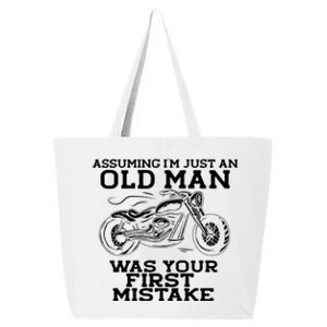 Assuming Im Just An Old Was A Mistake Motorcycle Meme Gift 25L Jumbo Tote