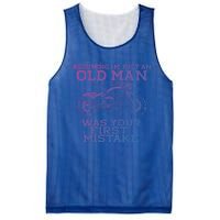 Assuming Im Just An Old Was A Mistake Motorcycle Meme Meaningful Gift Mesh Reversible Basketball Jersey Tank