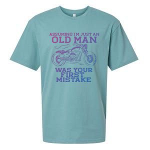 Assuming Im Just An Old Was A Mistake Motorcycle Meme Meaningful Gift Sueded Cloud Jersey T-Shirt