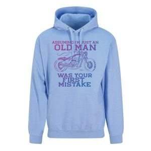 Assuming Im Just An Old Was A Mistake Motorcycle Meme Meaningful Gift Unisex Surf Hoodie