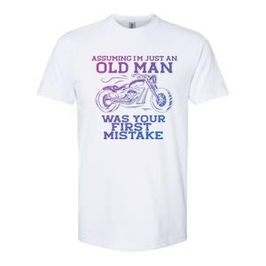 Assuming Im Just An Old Was A Mistake Motorcycle Meme Meaningful Gift Softstyle CVC T-Shirt