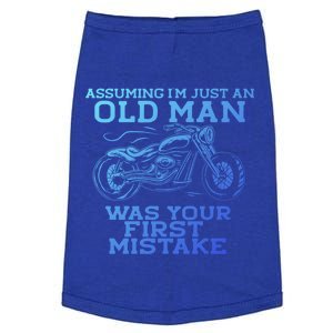 Assuming Im Just An Old Was A Mistake Motorcycle Meme Gift Doggie Tank