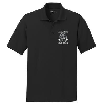 Assuming Im Just An Old Was Your First Mistake Viking Gift PosiCharge RacerMesh Polo