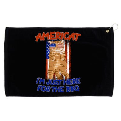 Americat Im Just Here For The Bbq 4th Of July Funny Gift Grommeted Golf Towel