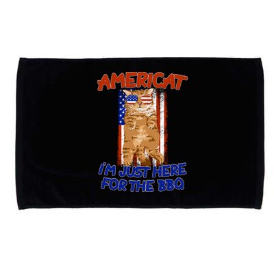 Americat Im Just Here For The Bbq 4th Of July Funny Gift Microfiber Hand Towel