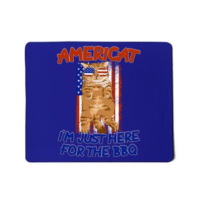 Americat Im Just Here For The Bbq 4th Of July Funny Gift Mousepad