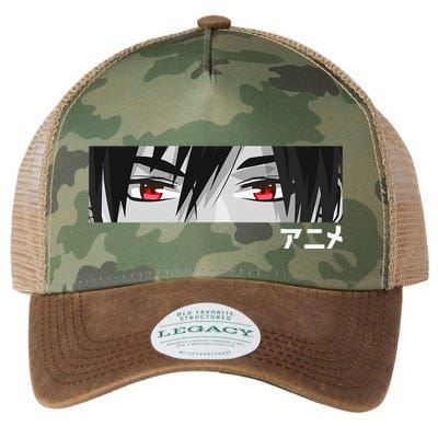Anime In Japanese Characters Kawaii Eyes Face Legacy Tie Dye Trucker Hat