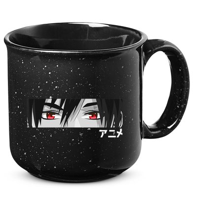 Anime In Japanese Characters Kawaii Eyes Face 15oz Campfire Ceramic Mug