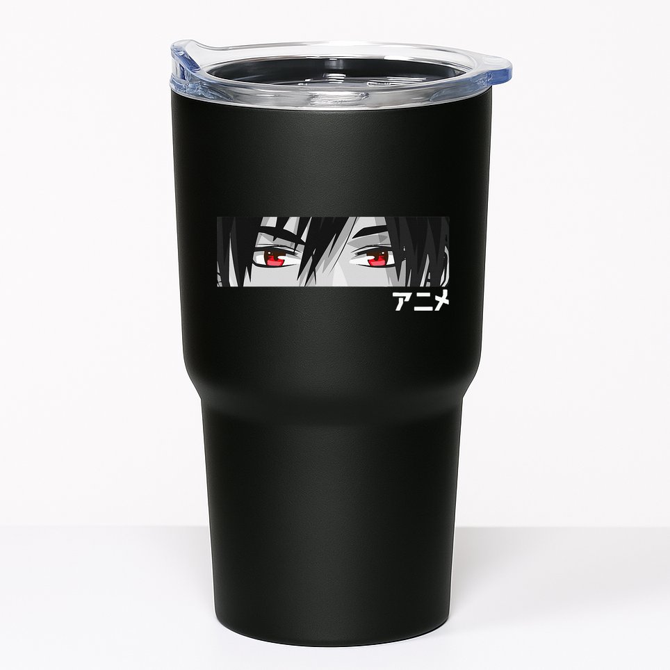 Anime In Japanese Characters Kawaii Eyes Face Tumbler