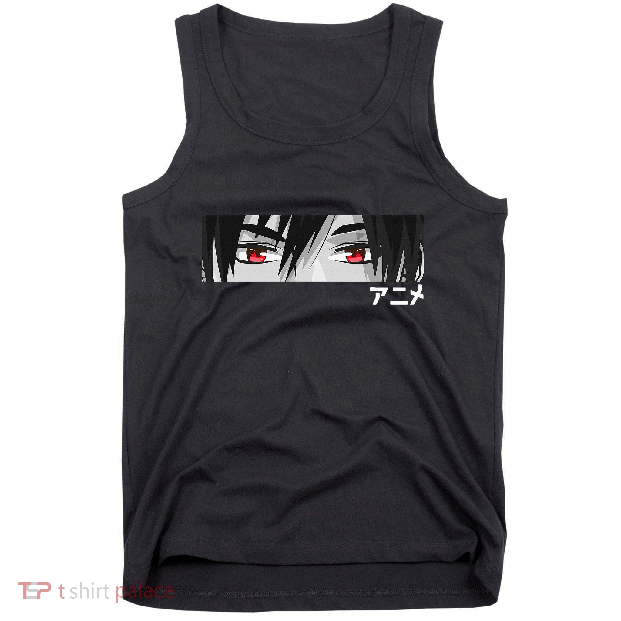Anime In Japanese Characters Kawaii Eyes Face Tank Top