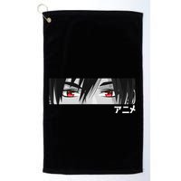 Anime In Japanese Characters Kawaii Eyes Face Golf Towel