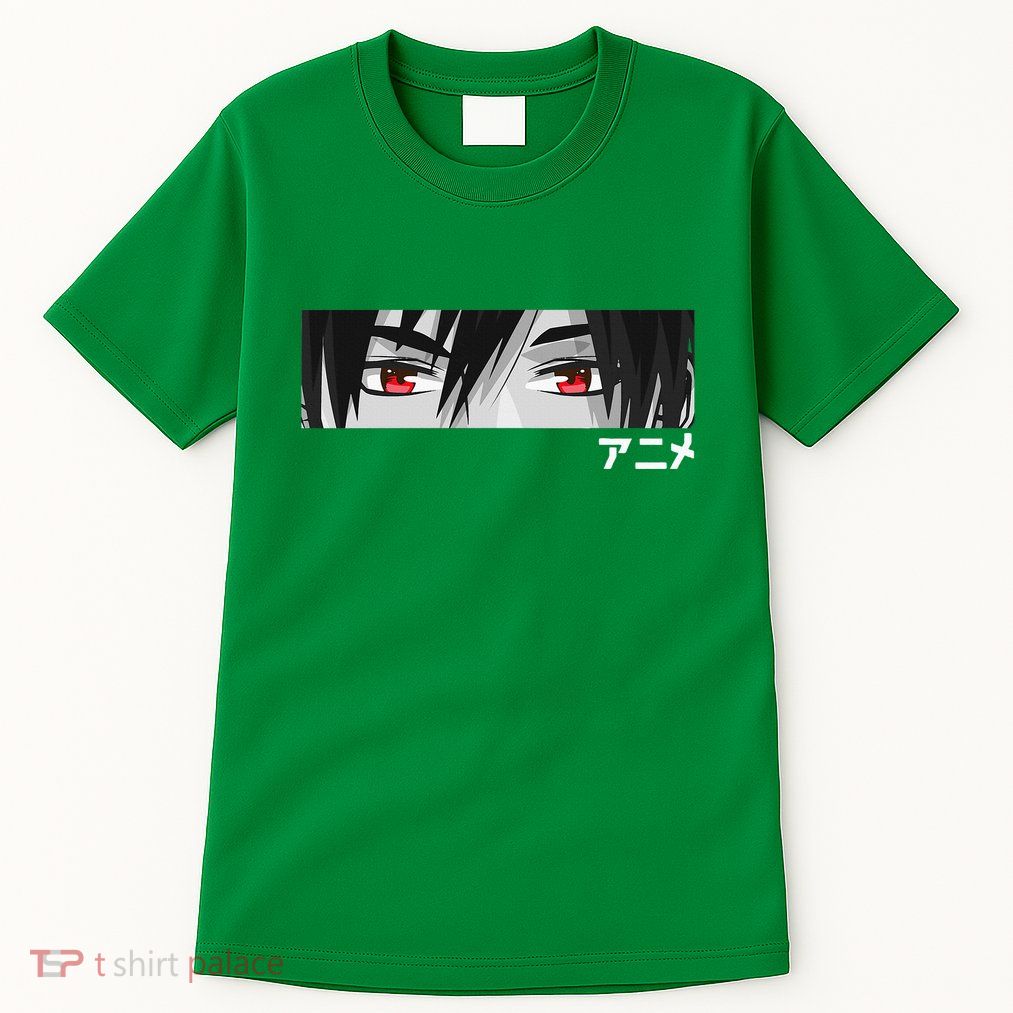 Anime In Japanese Characters Kawaii Eyes Face Tall T-Shirt