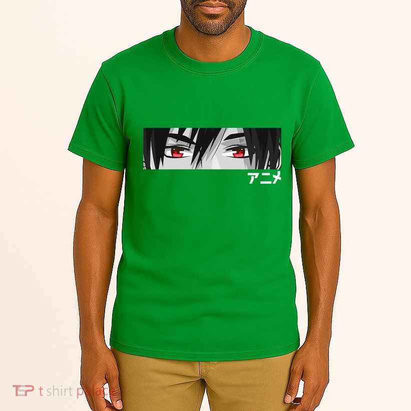 Anime In Japanese Characters Kawaii Eyes Face Tall T-Shirt