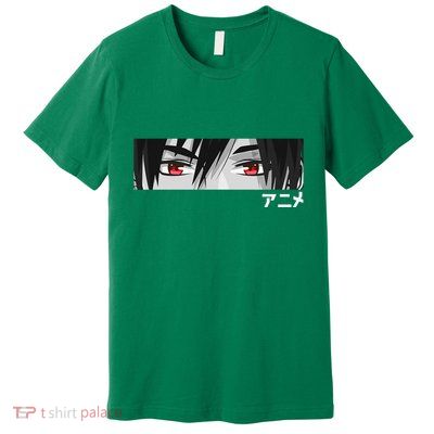 Anime In Japanese Characters Kawaii Eyes Face Premium T-Shirt