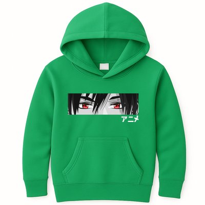 Anime In Japanese Characters Kawaii Eyes Face Kids Hoodie