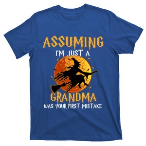 Assuming Im Just A Grandma Was Your First Mistake Witch Cool Gift T-Shirt