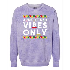 Awesome Independence Juneteenth Vibes Only Juneteenth 1865 Colorblast Crewneck Sweatshirt