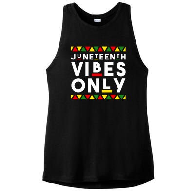 Awesome Independence Juneteenth Vibes Only Juneteenth 1865 Ladies PosiCharge Tri-Blend Wicking Tank