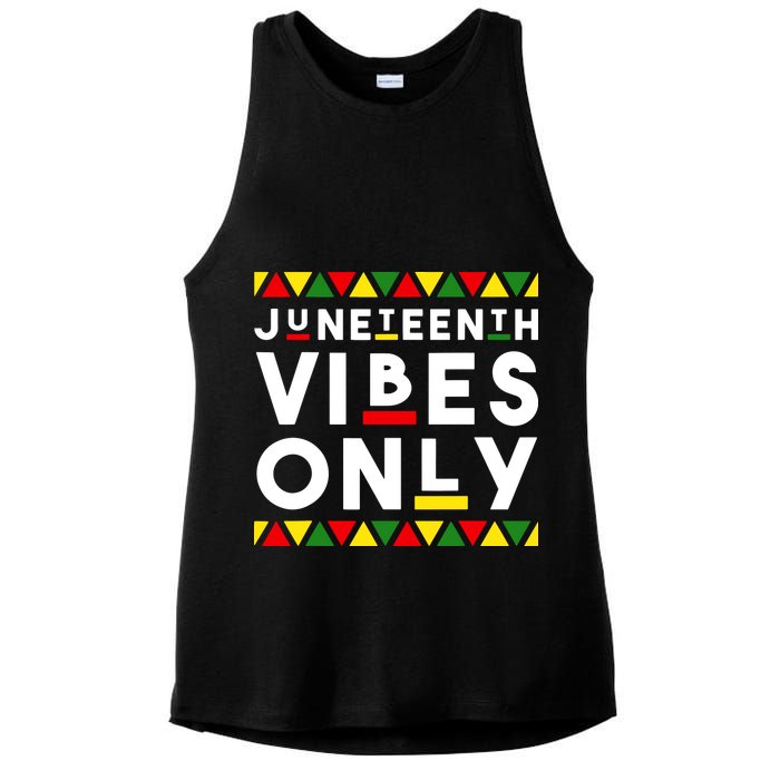 Awesome Independence Juneteenth Vibes Only Juneteenth 1865 Ladies PosiCharge Tri-Blend Wicking Tank