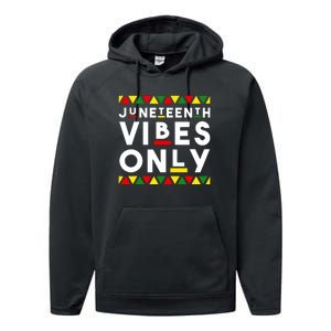 Awesome Independence Juneteenth Vibes Only Juneteenth 1865 Performance Fleece Hoodie