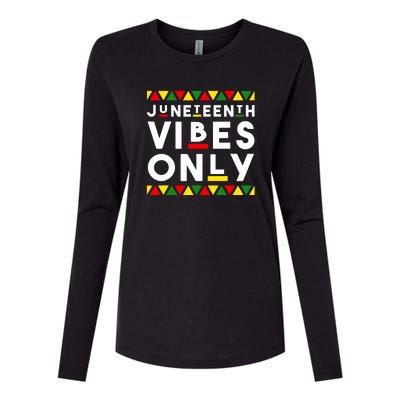 Awesome Independence Juneteenth Vibes Only Juneteenth 1865 Womens Cotton Relaxed Long Sleeve T-Shirt