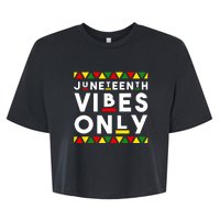 Awesome Independence Juneteenth Vibes Only Juneteenth 1865 Bella+Canvas Jersey Crop Tee