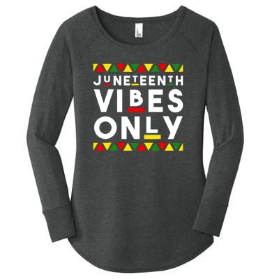 Awesome Independence Juneteenth Vibes Only Juneteenth 1865 Women's Perfect Tri Tunic Long Sleeve Shirt